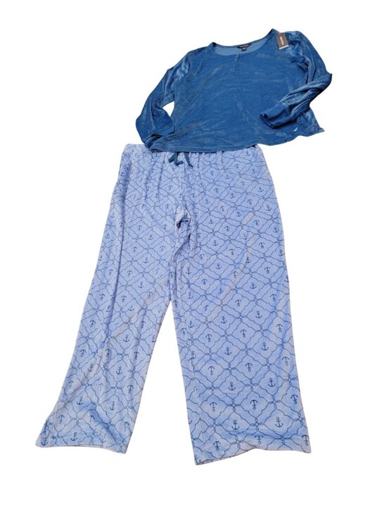 Nautica Other - Nautica Nautical Blue Women's Pajama Set Velour